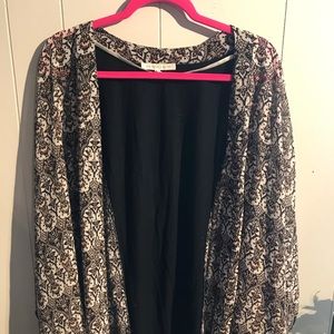 Black and ivory top layering piece
